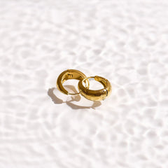 Teardrop Small Curve Hoop Earrings