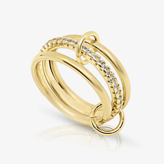 Stacked Linked Crystal Band Ring