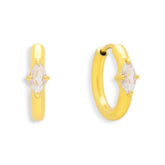 Marquise Crystal Huggie Hoop Earrings