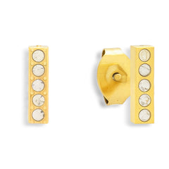 Crystal Bar Stud Earrings