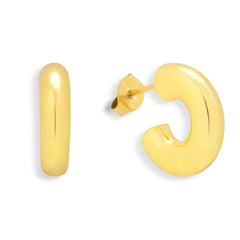 Chunky Curved Hoop Earrings