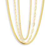 Triple Layer Chain Necklace Set