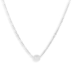 Single Pearl Drop Necklace