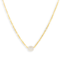 Single Pearl Drop Necklace
