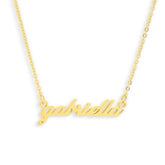 Custom/Personalized Lowercase Nameplate Cable Necklace