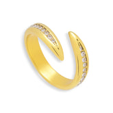 Crystal Curve Wrap Ring