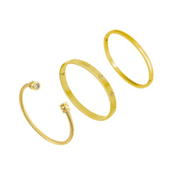 Golden Glow Bundle: 3 Piece Bangle