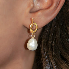 Infinity Pearl Earrings