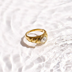 Oval Stone Dome Ring