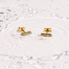 Crystal Bar Stud Earrings