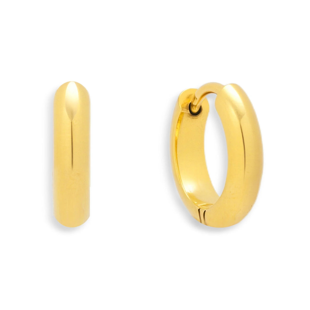 Smooth Curve Hoop Earrings