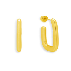 Rounded Square Hoop Earrings