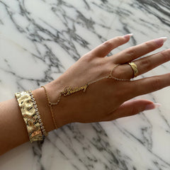 Custom/Personalized Name Plate Hand Chain