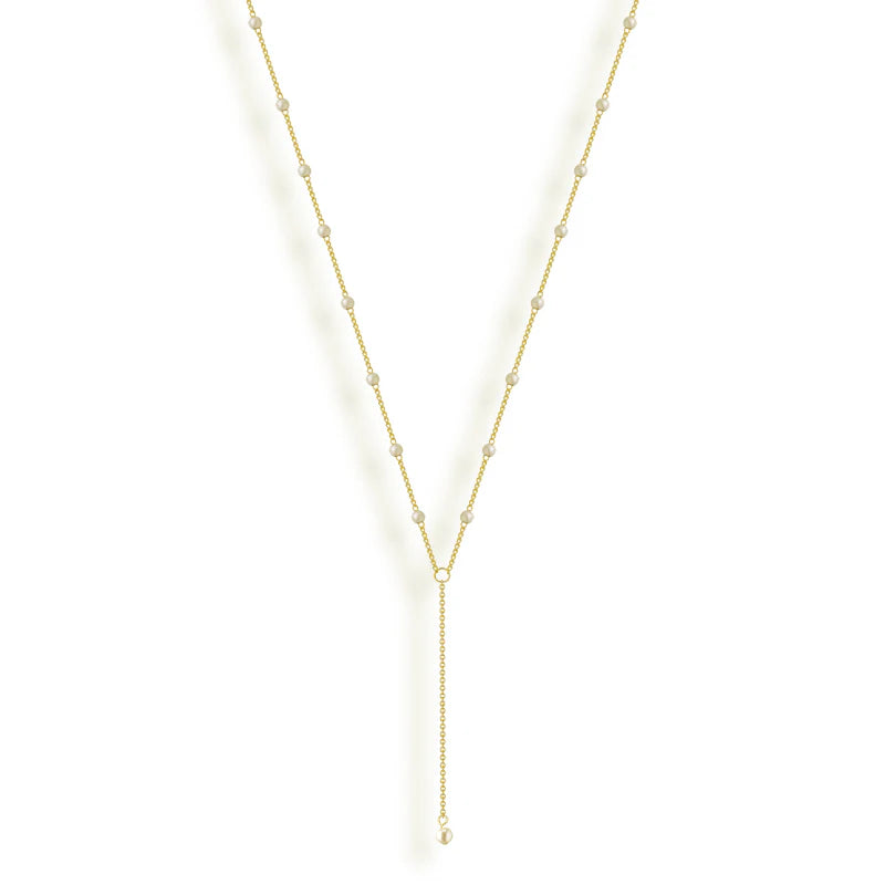 Sweet Pearl Lariat Necklace